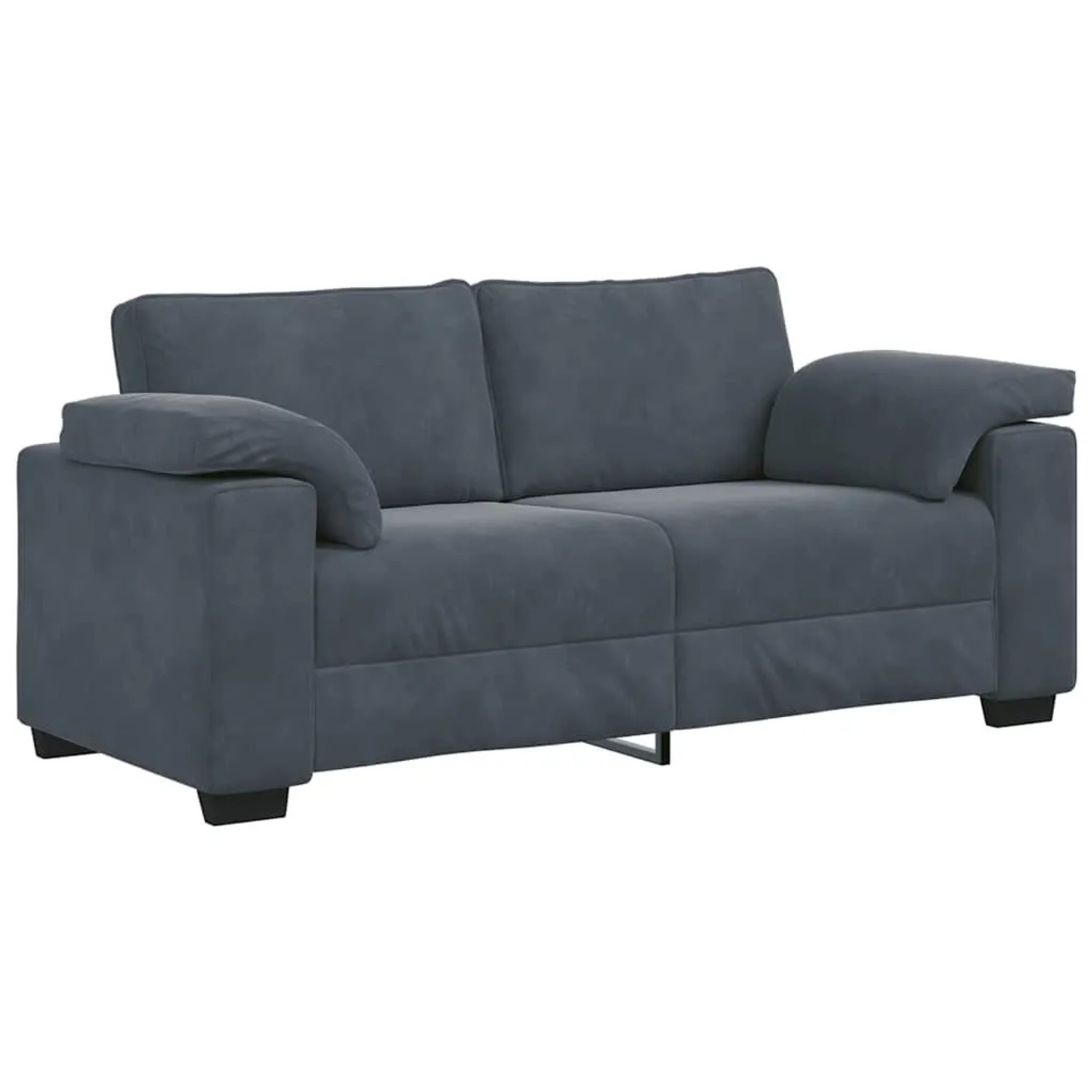 vidaXL Zweisitzer-Sofa Dunkelgrau 140 cm Samt 4105268 günstig online kaufen