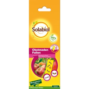 Solabiol Obstmaden-Falle, 5er-Pack zur biologischen Schädlingsbekämpfung von Apfel- und Pfirsichwicklern.