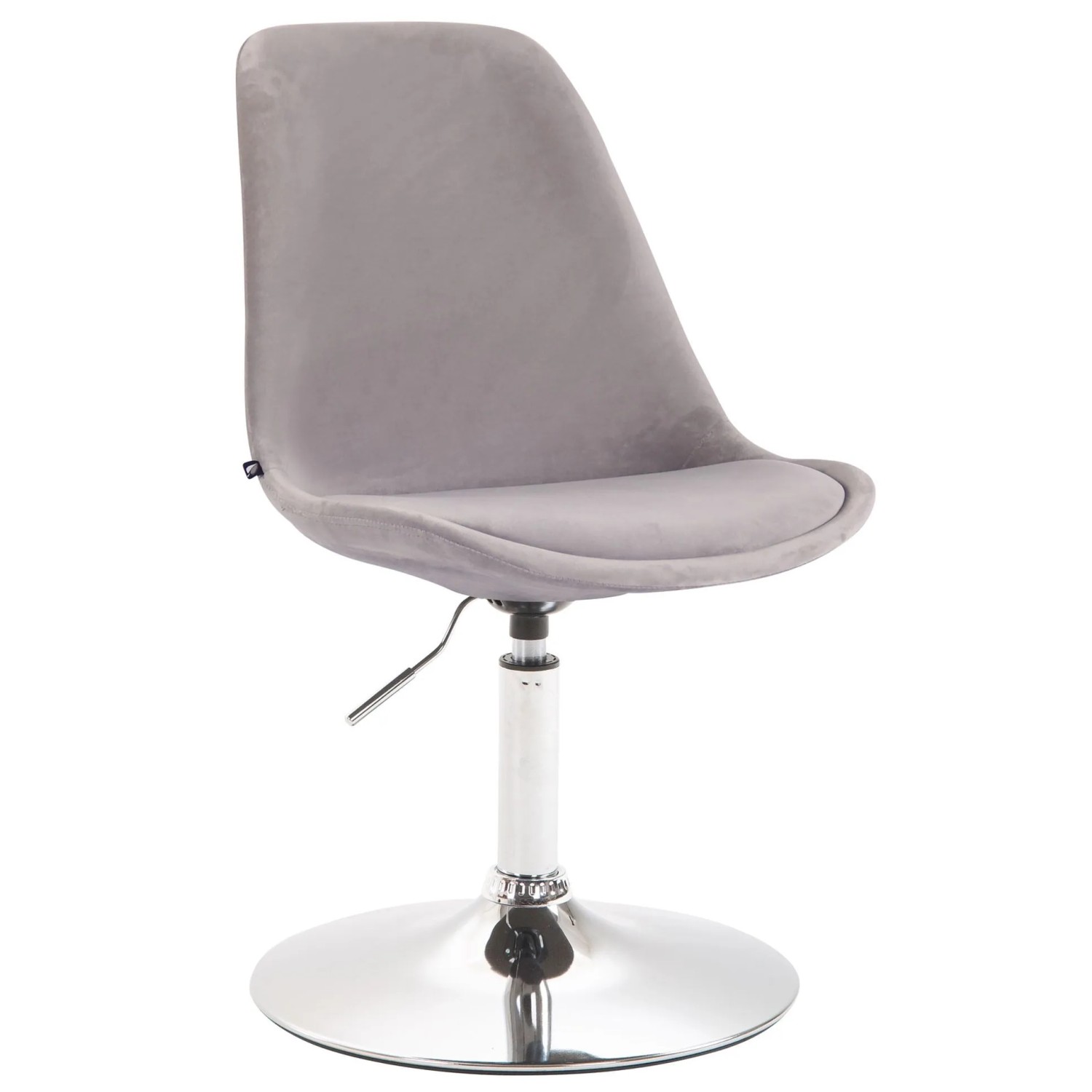 DELUKE Esszimmerstuhl KENIM Samt Grau 48x57x76cm Silber Essstühle Esszimmerstühle Küchenstühle Wohnzimmerstühle