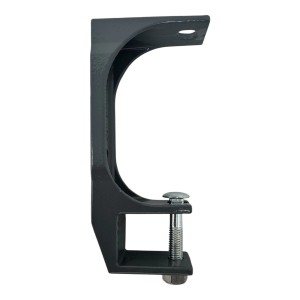 Anthrazitfarbener Wand- und Deckenhalter für Gelenkarmmarkise (35 mm).