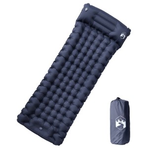 vidaXL Selbstaufblasende Isomatte mit Kissen Grau 4007094