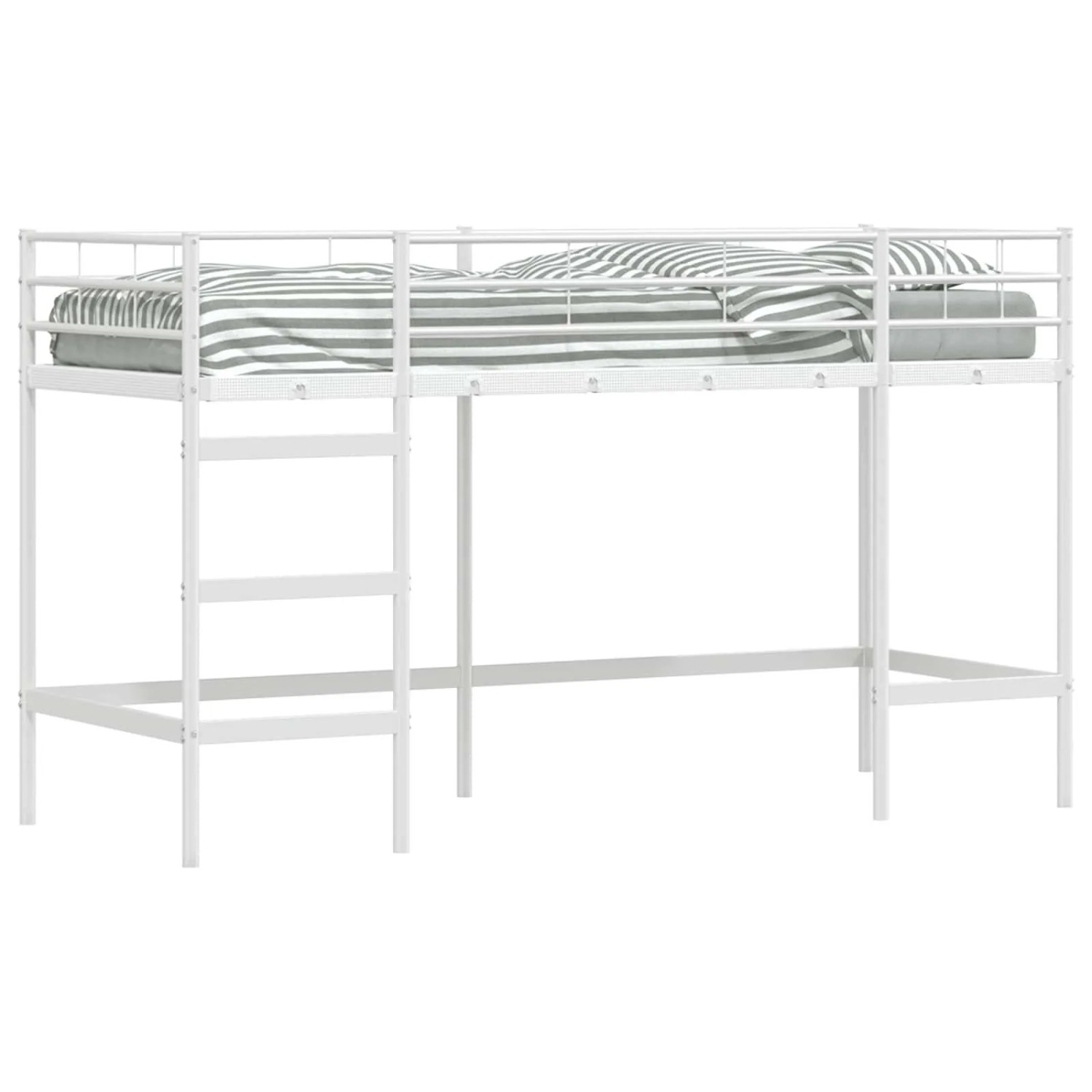 vidaXL Kinderloftbett Weiß 74,5 x 190 cm Stahl 42020766