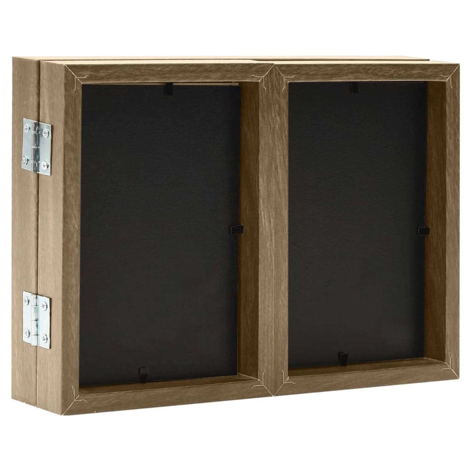 Dreifach-Bilderrahmen Collage in Hellbraun für Fotos in verschiedenen Größen.