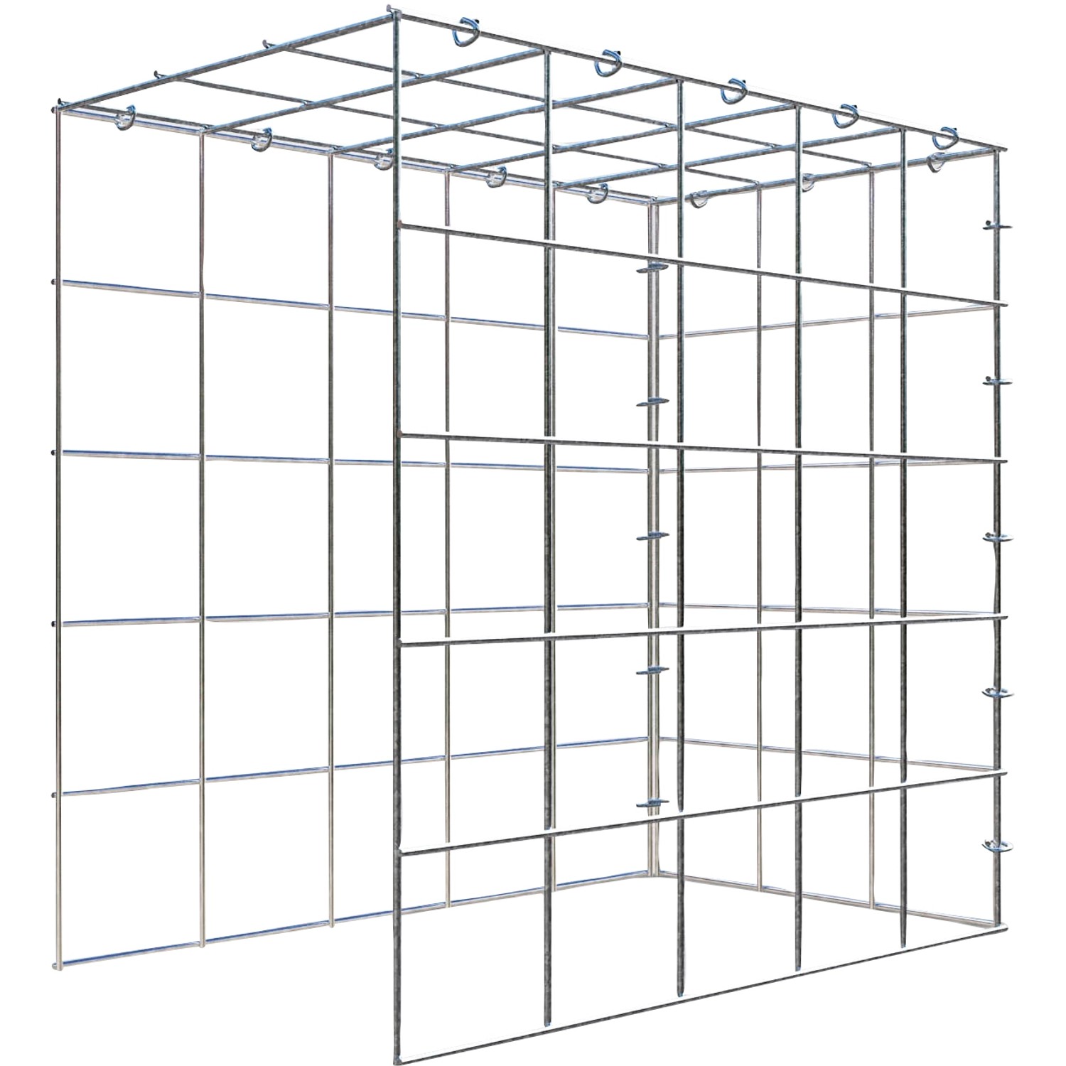 Gabiona C-Ring-Gabione-Anbaukorb Typ 4 50 x 50 x 30 cm Maschenw 10 x 10 cm