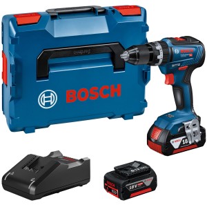 Bosch Professional Akku-Schlagbohrschrauber GSB 18V-55 Set mit Akkus, Ladegerät und L-Boxx.