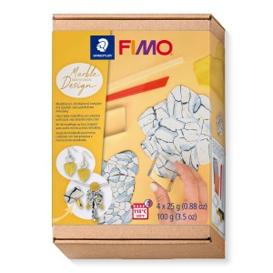 Staedtler Fimo Modellier-Set HTC Marmor-Design, Komplettset zum Basteln von Schmuck im Marmorlook.