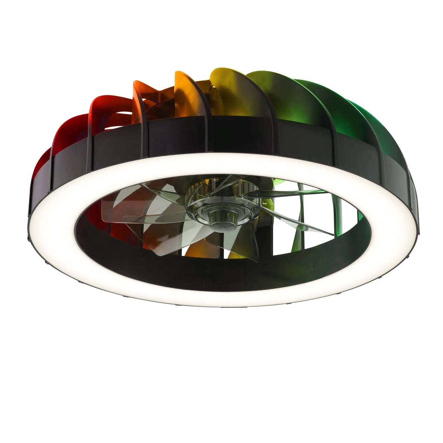 Brilliant LED-Deckenleuchte Fanora mit Ventilator Schwarz Ø 46 cm