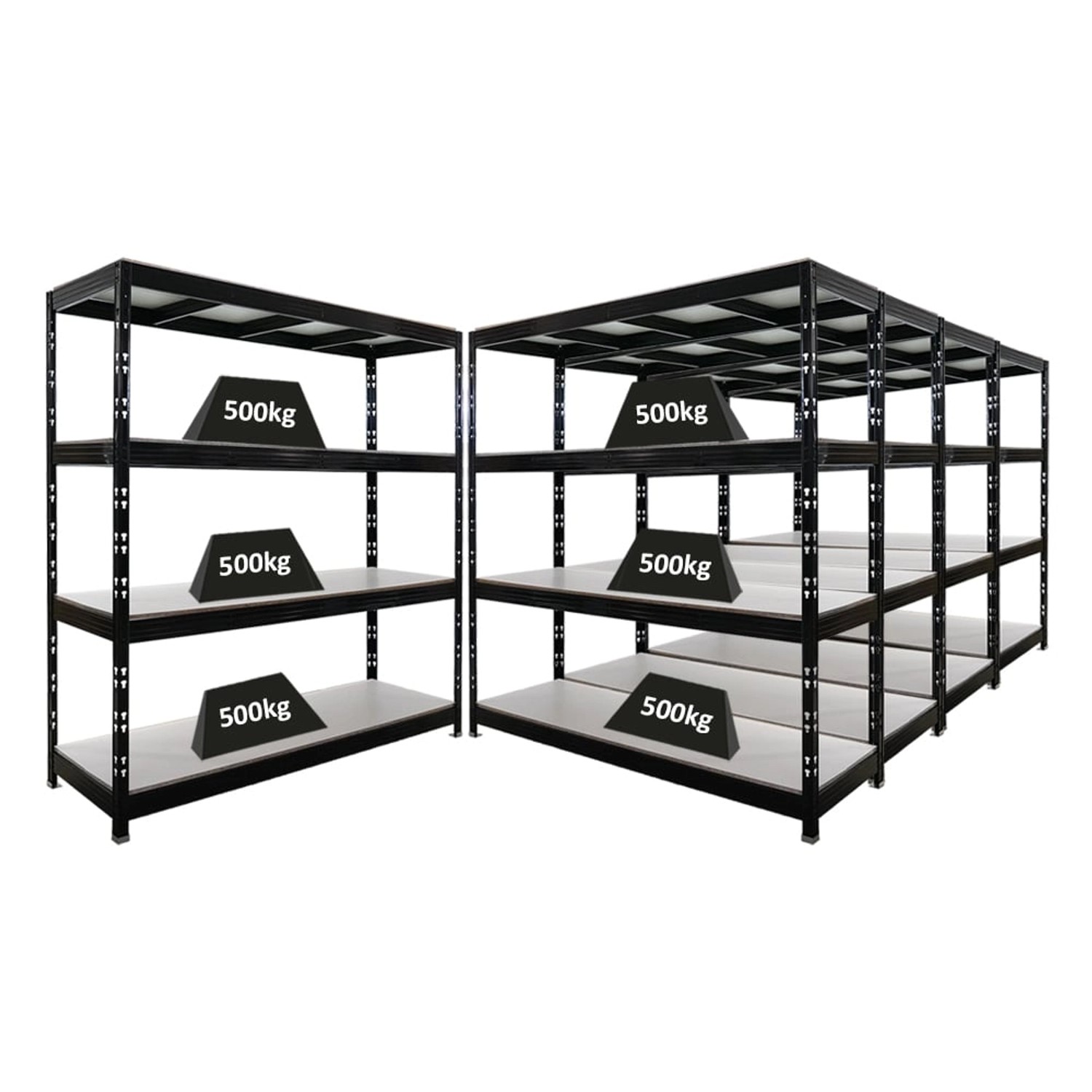 PROREGAL Mega Deal 5x Profi Schwerlastregal Rhino HxBxT 200x200x60cm 4 Mela günstig online kaufen