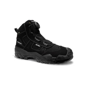 Schwarzer ELTEN Sicherheitsstiefel MIKE BOA GTX Mid S3S WR mit Drehverschluss. Robuster Arbeitsschuh, ESD.