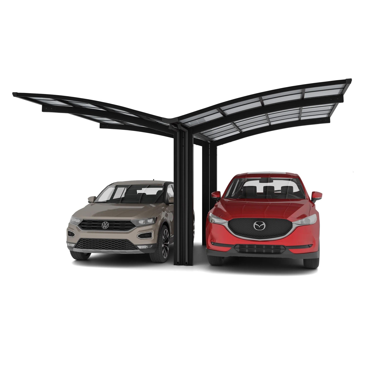 Ximax Alu Doppelcarport Portoforte Typ 80 Schwarz 543 x 495 cm Sonderfertig günstig online kaufen