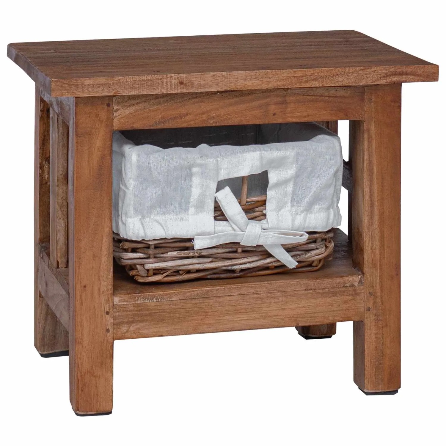 vidaXL Beistelltisch Braun Massivholz Mahagoni 42012405