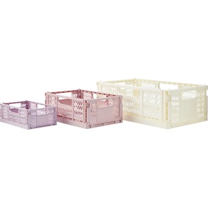 3-teiliges Klappboxen-Set „Under The Sea“ in Rosa- und Wollweiß-Tönen.