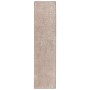 Snapstyle Teppichläufer Mona in Taupe, 80x160cm, Hochflor Velours.