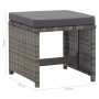 vidaXL Gartenhocker 2 Stk mit Sitzkissen Poly Rattan Anthrazit 46419_8
