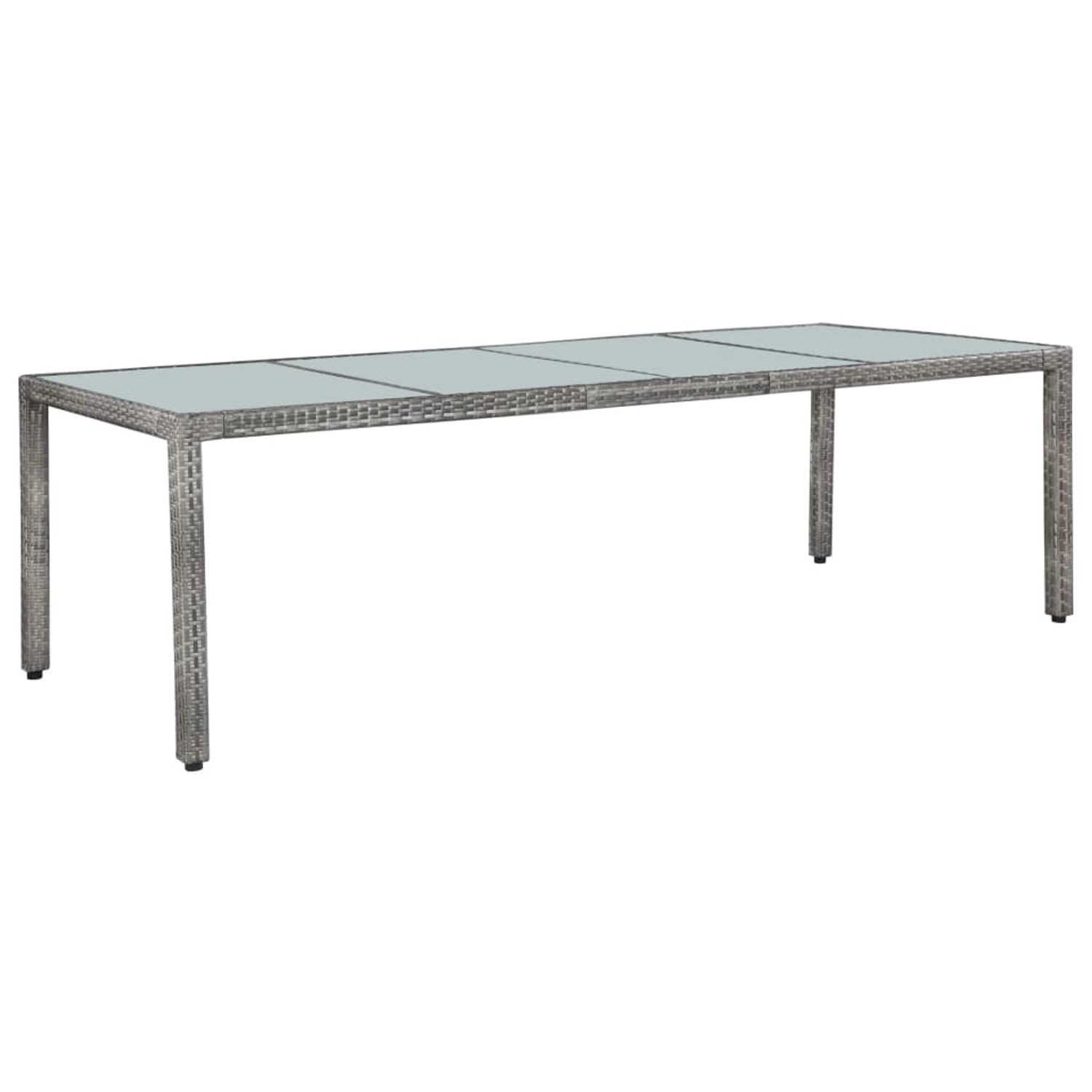 vidaXL 11-tlg Garten-Essgruppe mit Auflagen Poly Rattan Grau Modell 3