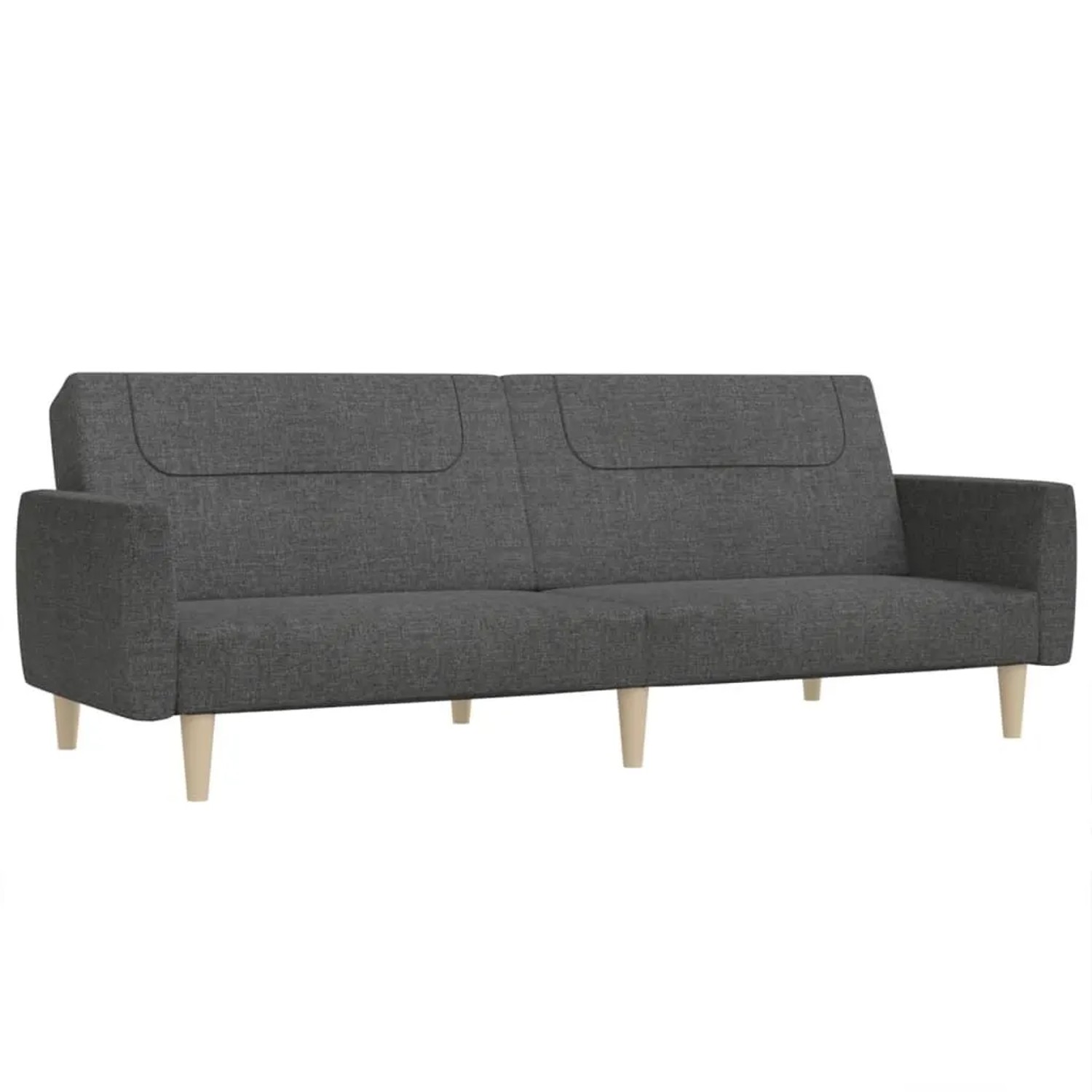 vidaXL Schlafsofa 2-Sitzer Dunkelgrau Stoff 375785