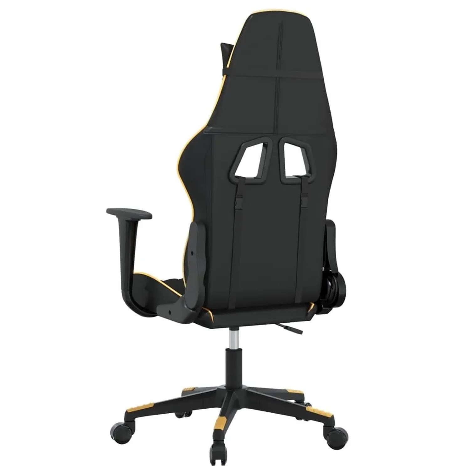 vidaXL Gaming-Stuhl mit Massagefunktion Schwarz & Golden Kunstleder 345513_5