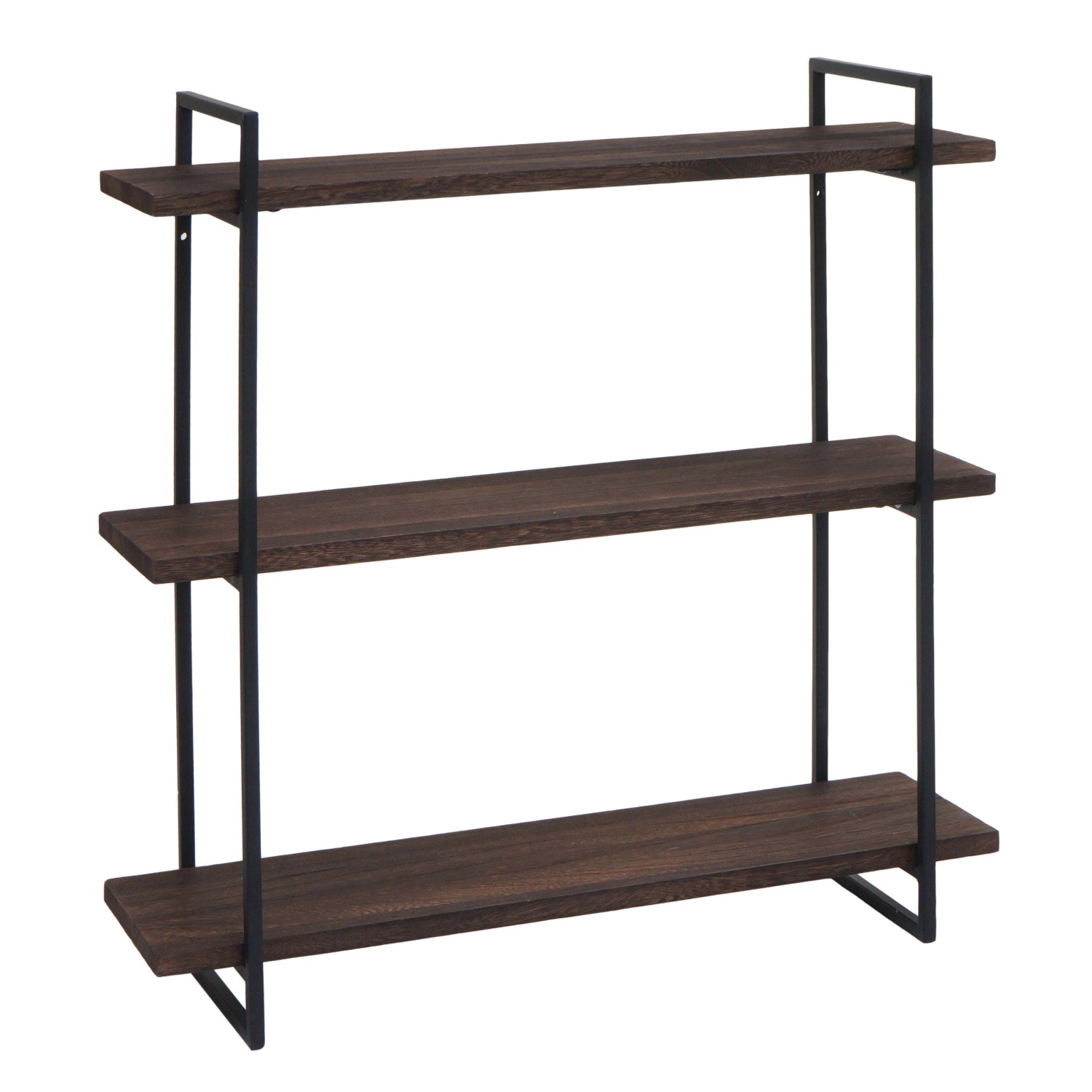 BERLINLODGE Wandregal HxBxT 60x60x18cm 3 Regalböden Massiv-Holz Industrial günstig online kaufen