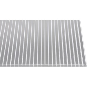 Transparente Gutta Hohlkammerplatte, 16 mm stark, zur Kunststoffbedachung. Lichtdurchlässig und robust.