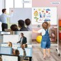 Costway Mobiles Whiteboard mit Ständer & Rollen Weiß 120 x 60 cm_5