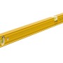 Gelbe Stabila Wasserwaage Type 80 AS-2, 180 cm, mit zwei Vertikal-Libellen.