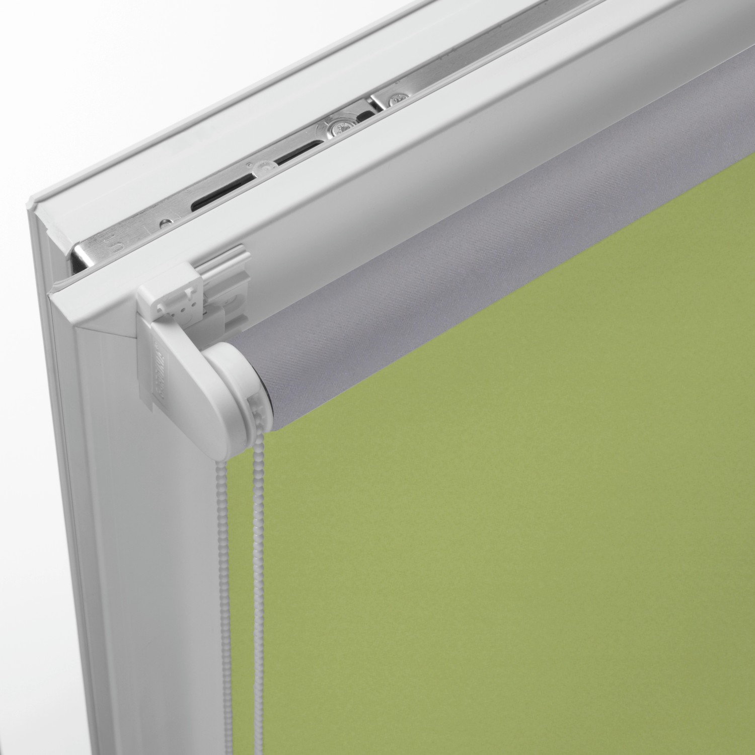 Gardinia EasyFix Rollo Thermo, 90x210 cm, Apfelgrün, Detailansicht.