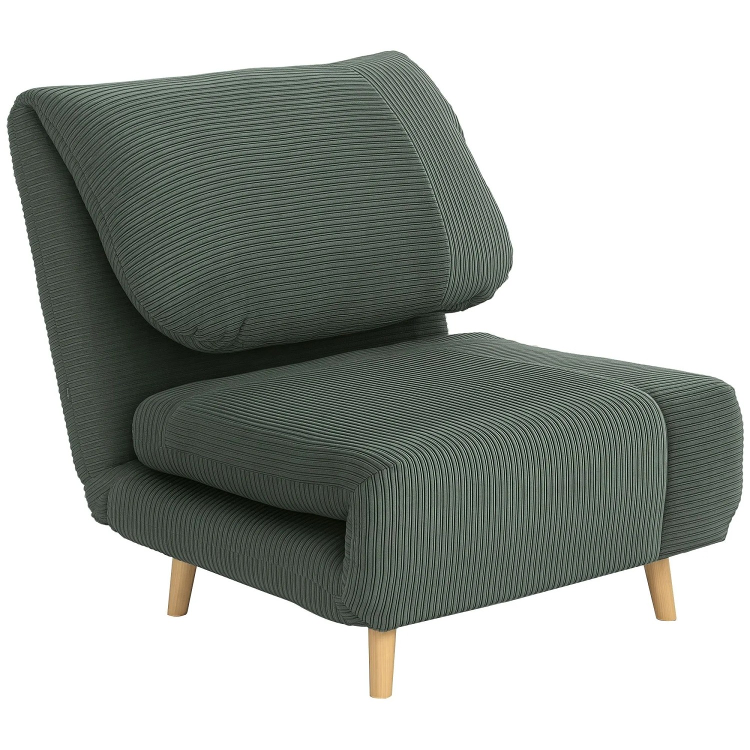 HOMCOM Schlafsessel für Schlafzimmer Polyester Blau 82L x 89B x 84H cm
