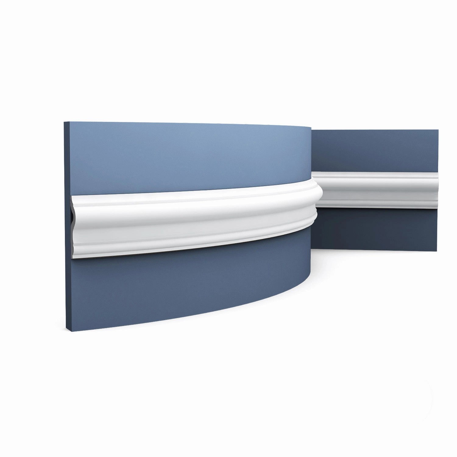 Thumbnail - ORAC DECOR PX202F AXXENT Flexible Wandleiste Zierleiste Stuckleiste 2 m 200 cm x 2 cm x 7,5 cm Weiß