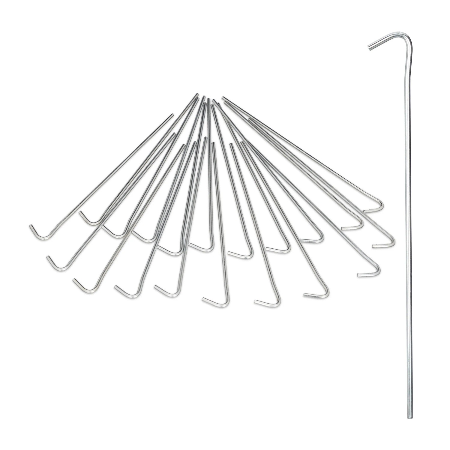 Relaxdays Zeltnägel Stahl 20er Set 22 cm x 2,5 cm x 0,3 cm 18 g