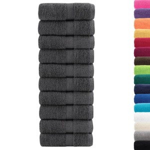 vidaXL Premium-Waschlappen SOLUND 50 Stk Anthrazit 15x21 cm 600 g/m² 137147