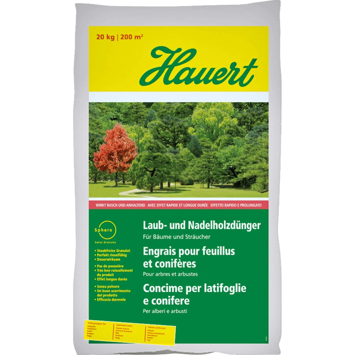 Hauert HBG Dünger 106 420 Concime In Granuli SPHERO 20 Kg - Per Sempreverdi, Latifoglie E Siepi - 4