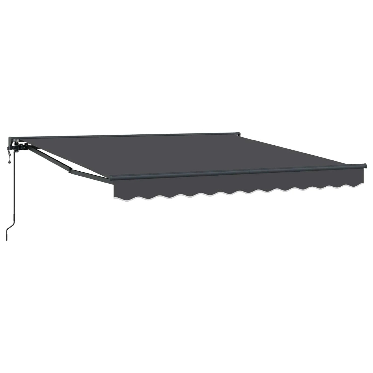 vidaXL Einziehbare Markise Anthrazit 350 x 250 cm Polyester und Metall 3330222
