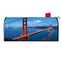 Schwarzer Banjado US Briefkasten mit Golden Gate Bridge Motiv, Stahl pulverbeschichtet.