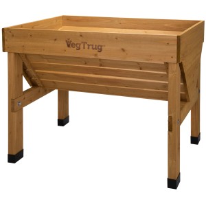 VegTrug Hochbeet Klassik aus Zedernholz, 103x76x80 cm, mit Vlies für Garten, Balkon oder Terrasse.