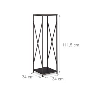 Schwarzes Kaminholzregal aus Stahl, 111,5 cm hoch, für Brennholz neben Kamin & Ofen. Modernes Design.