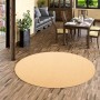 Runder, honigfarbener Sisal Teppich (160x160cm) der Marke Snapstyle. Naturprodukt für Wohnräume.