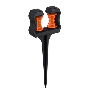 Relaxdays Schlauchführung mit Erdanker 5er Set ABS-Kunststoff Schwarz Orange 26 cm x 10 cm x 3 cm 90 g