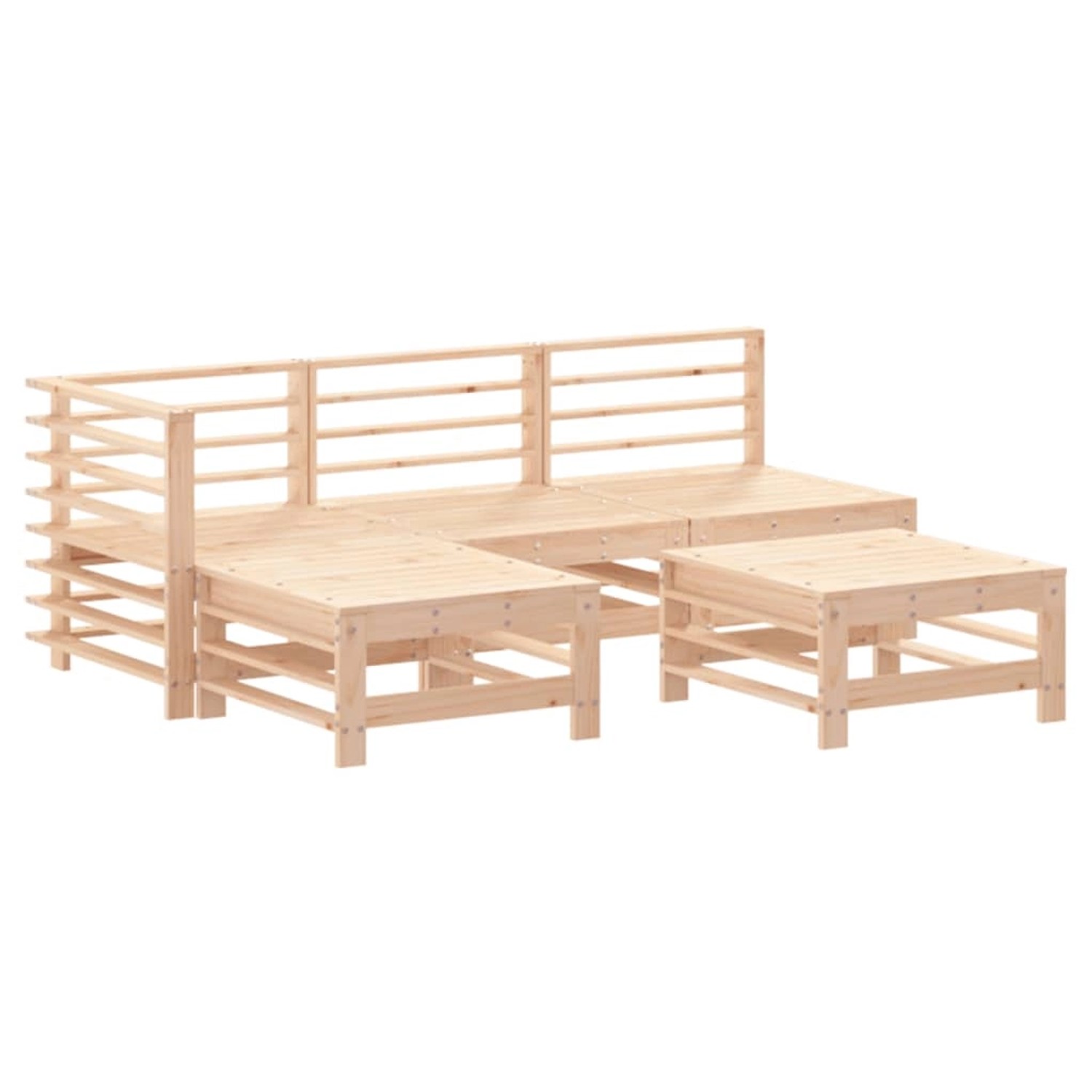 vidaXL 5-Tlg Garten-Lounge-Set Massivholz Kiefer 3186550 günstig online kaufen