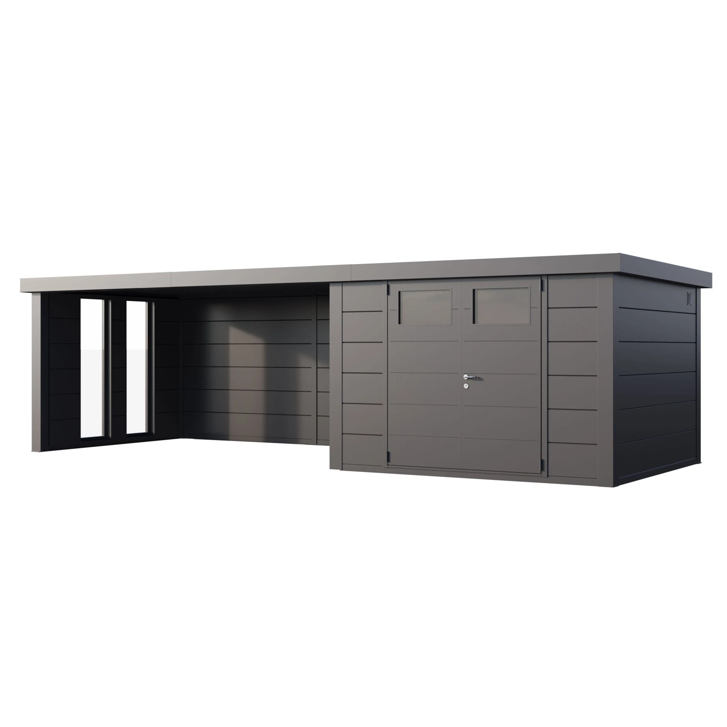 Gerätehaus Classico 3030 Lounge XL Links mit Fenster 762 x 238 cm Anthrazit günstig online kaufen