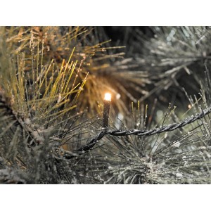 Konstsmide Micro LED Lichterkette mit bernsteinfarbenen LEDs, geeignet für Innen- und Außenbereich.