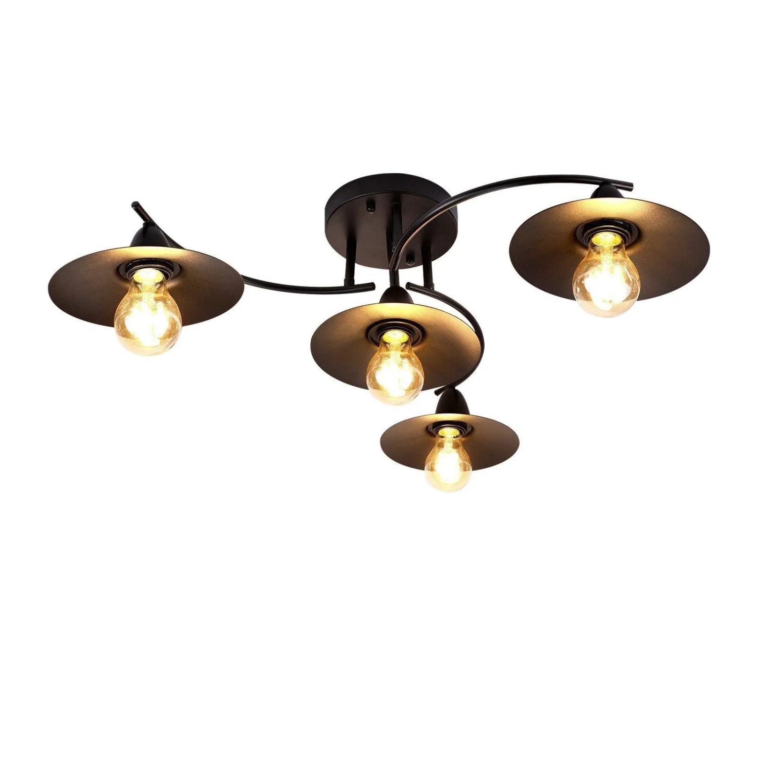 NETTLIFE LED Deckenleuchte aus Metall L61cmSchwarz-1