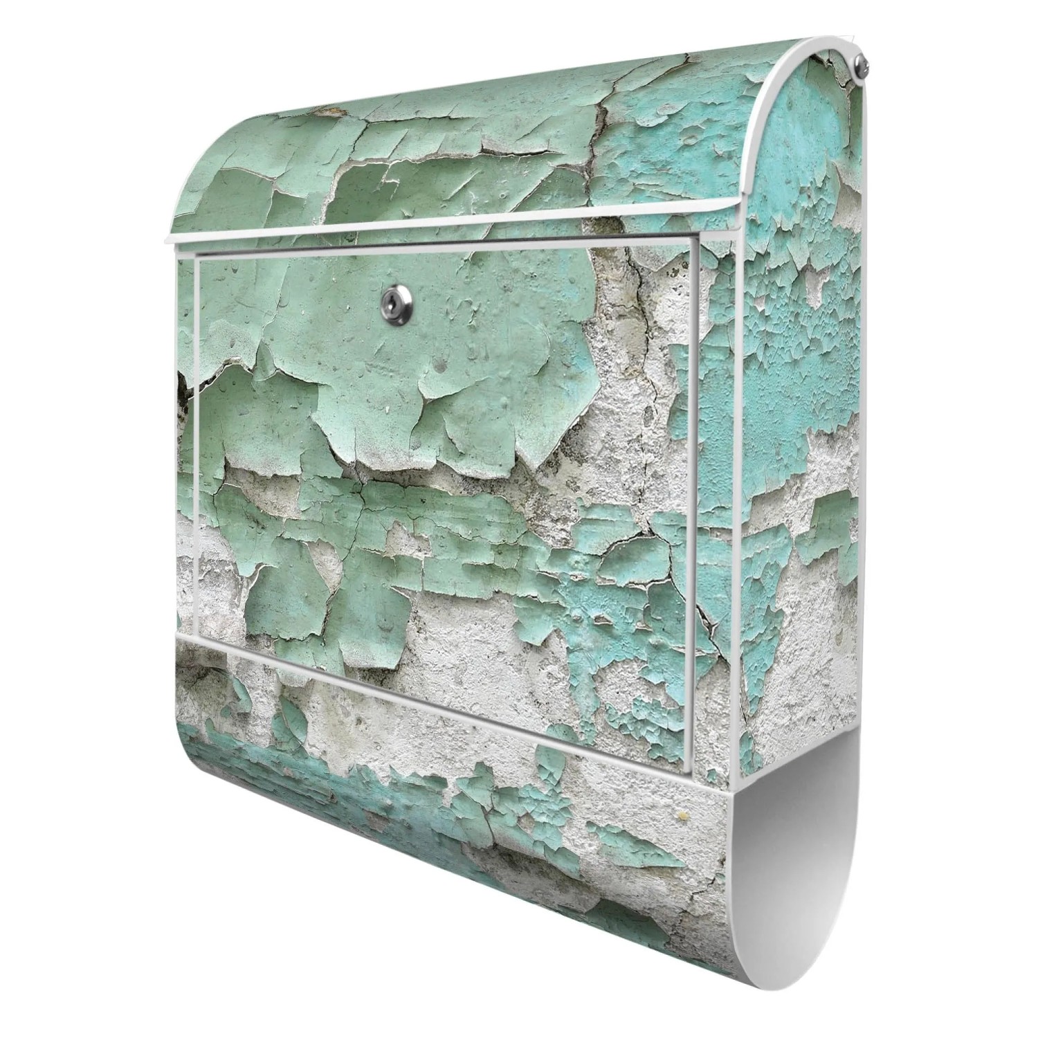 Banjado Design Briefkasten Weiß Pulverbeschichtet 39x47x14cm 2 Schlüssel Mi günstig online kaufen