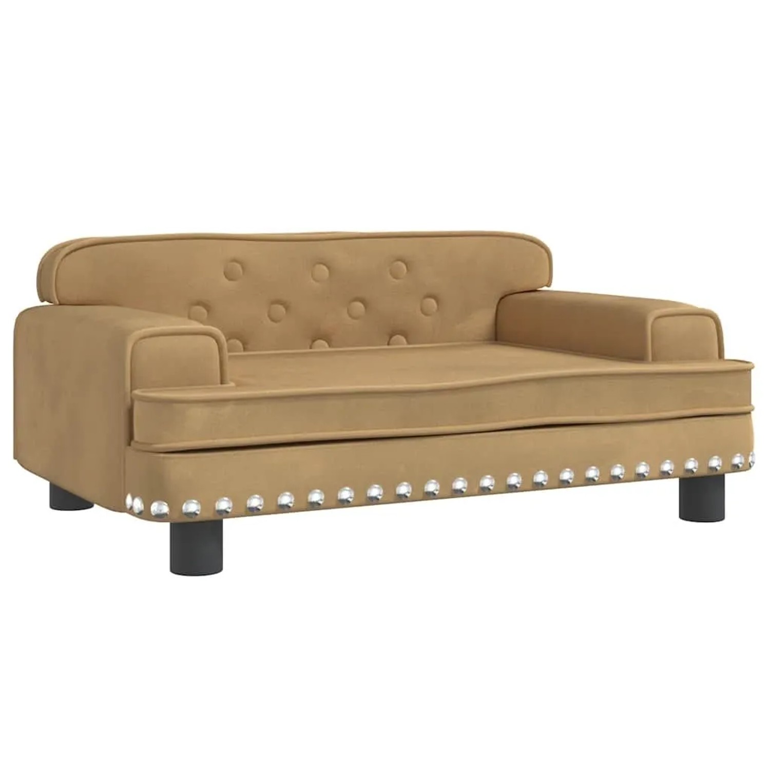 vidaXL Kindersofa Braun 70x45x30 cm Samt 3196298