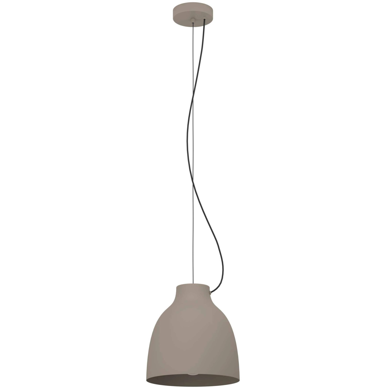 Hängeleuchte Camasca, 1-flammig, Ø 28 cm, taupe günstig online kaufen