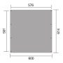 Draufsicht WEKA Doppelcarport 609 mit Maßen (600x614cm) für Planung.