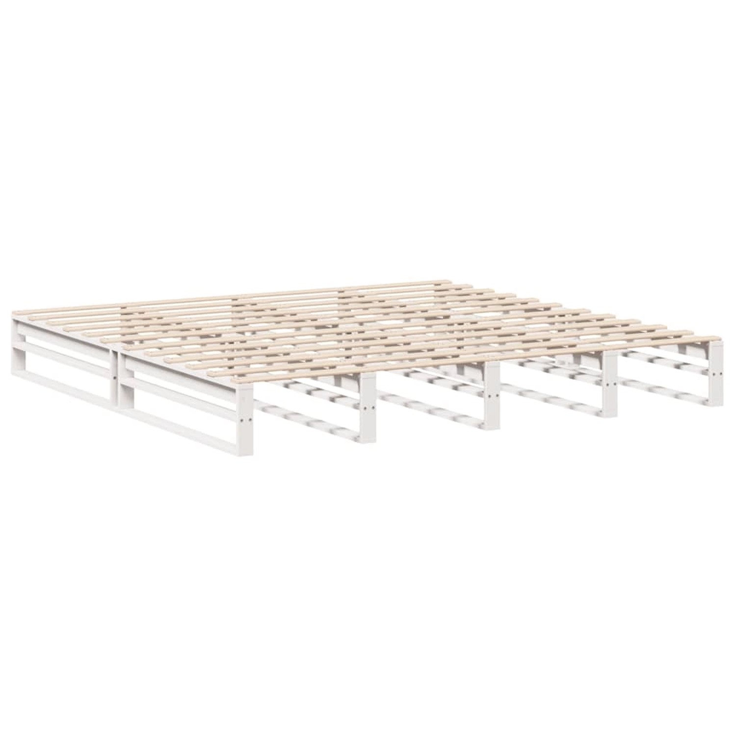 vidaXL Massivholzbett ohne Matratze Weiß 180x200 cm Kiefernholz 3302319 günstig online kaufen