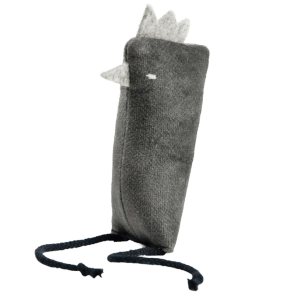Anthrazitfarbenes Katzenspielzeug Magic Chicken mit Baldrian, 26 cm, von Hunter.