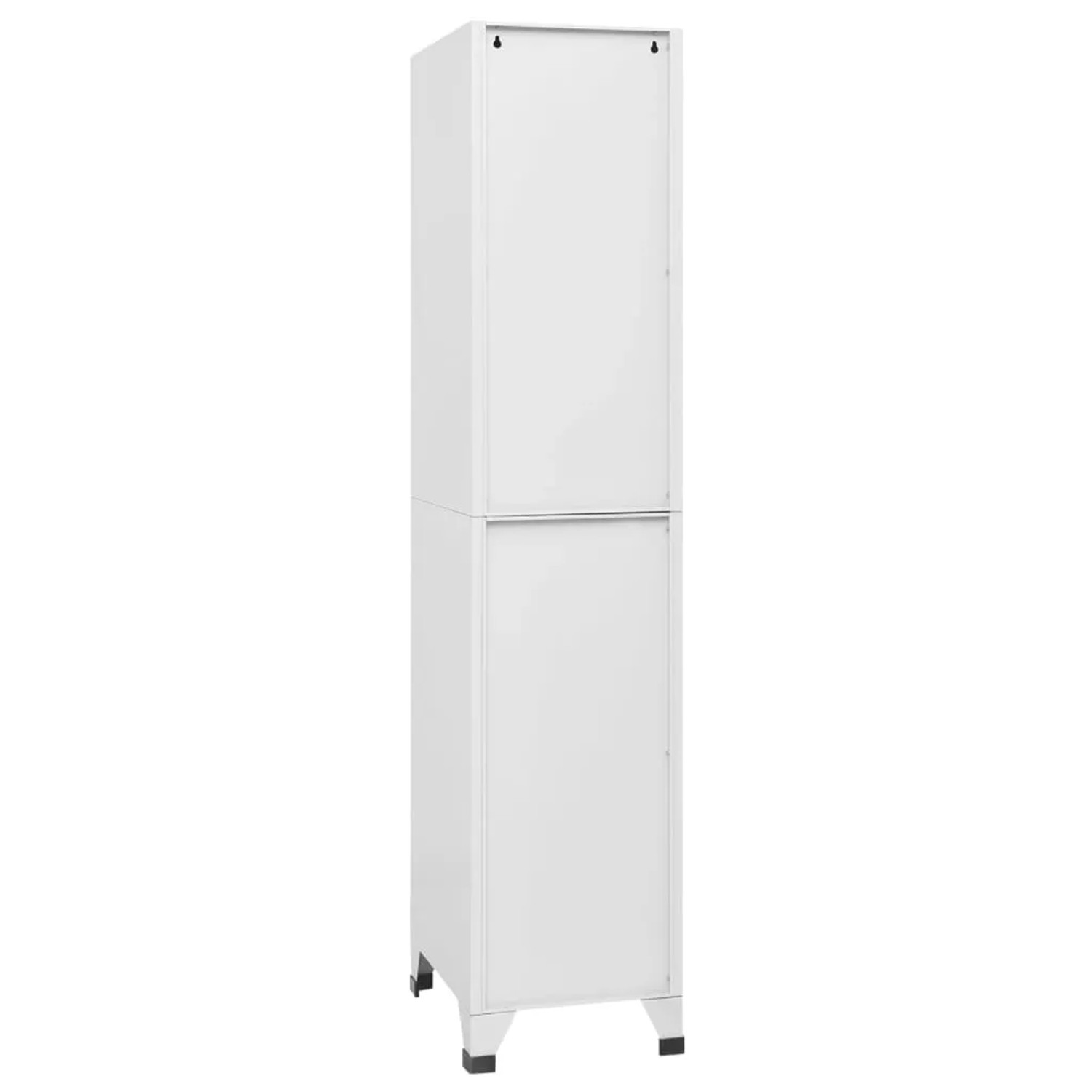 Grauer vidaXL Schließfachschrank mit 3 Fächern, 38x45x180 cm, für Büro oder Umkleide.