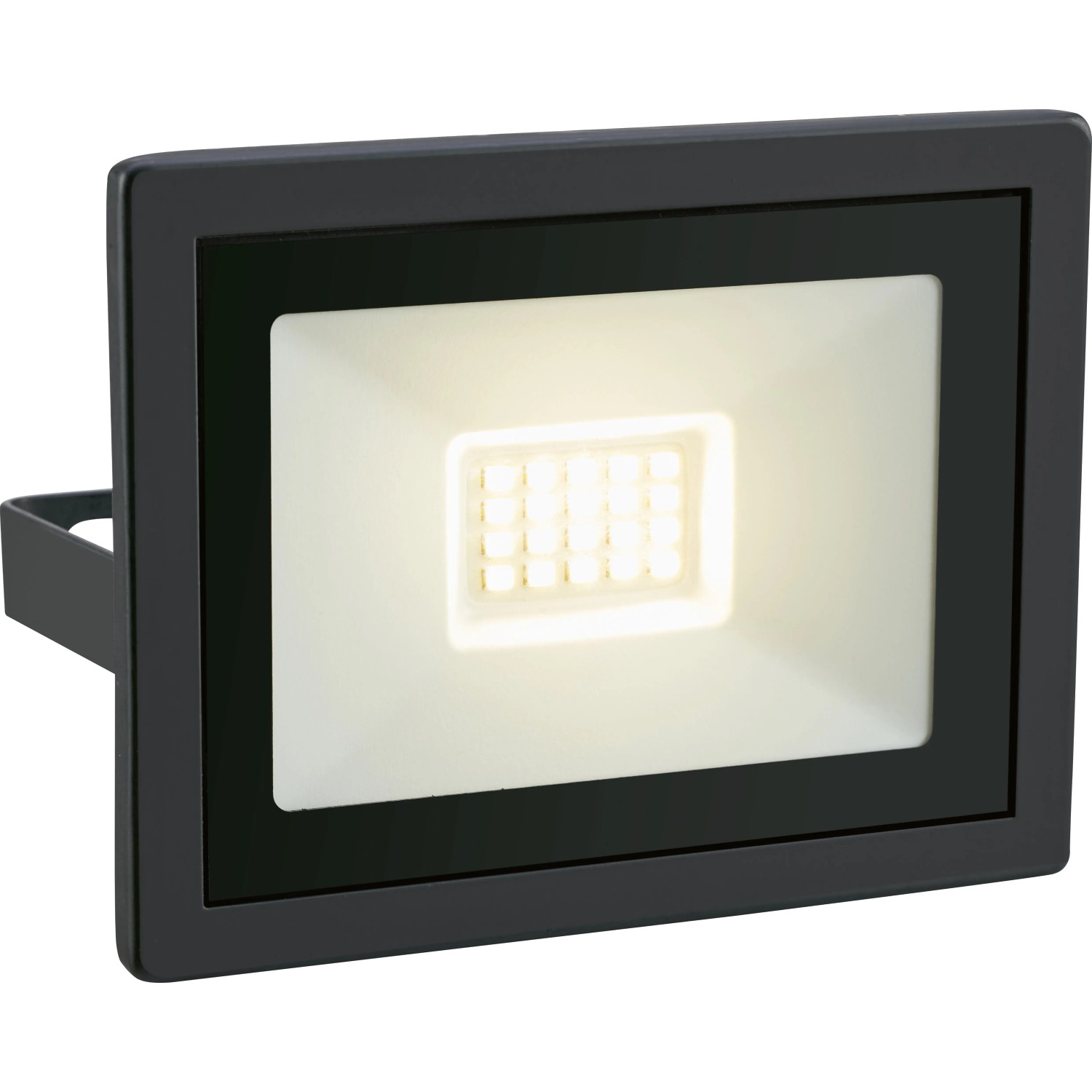Schwarzer LED-Außenstrahler (7W) aus Aluminium für Garten, Terrasse und Einfahrt.