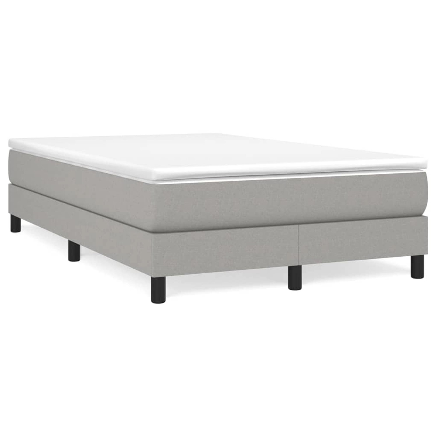 vidaXL Boxspringbett mit Matratze Hellgrau 120x200 cm Stoff1399653 günstig online kaufen